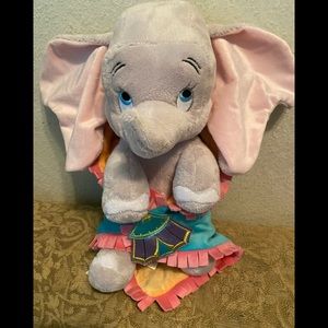 Disney Babies Dumbo 10" Plush Stuffed Animal With Baby Lovey Security Blanket